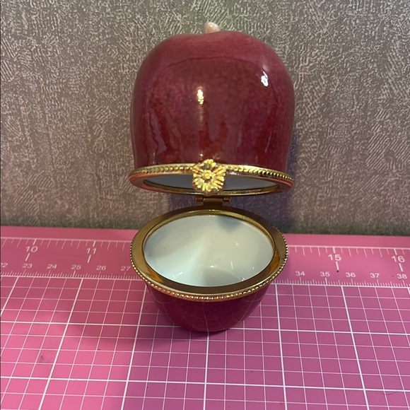 Elegant Red Apple Trinket Box - Picture 2 of 10